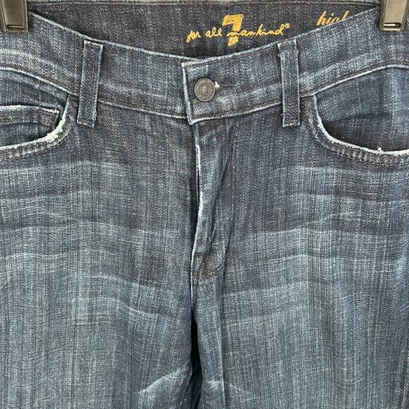7 For All Mankind Women's Dark Wash High Waist Bootcut Jeans Size 27 - Picture 3 of 16